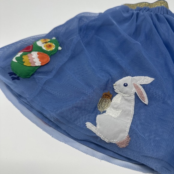 Mini Boden Blue Skirt with Animal Embroidery - Picture 7 of 8